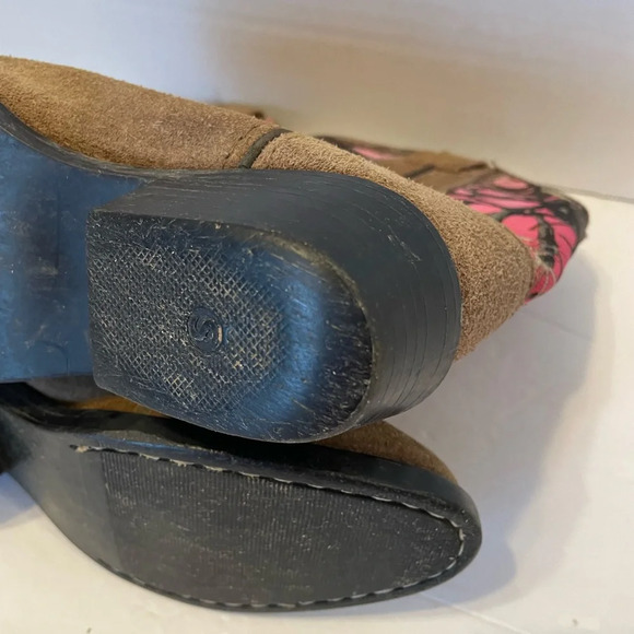 Masterson Boot Co Pink Camo Leather Western Cowboy Boots Girls Size 13 D - Picture 10 of 12